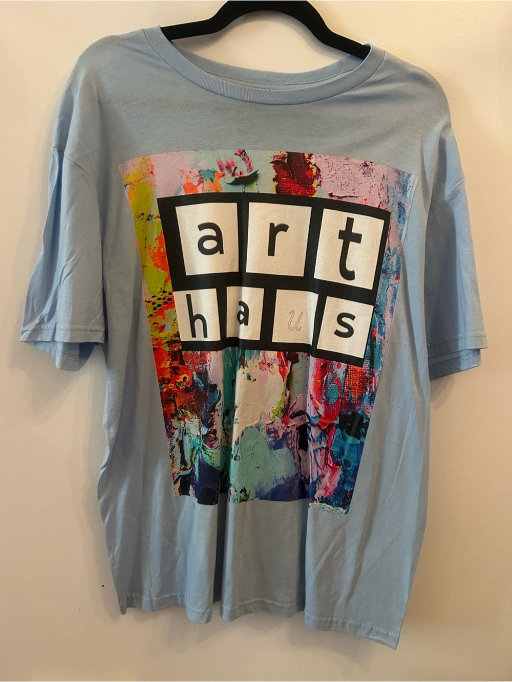 Light Blue 'art haus' Graphic Tee